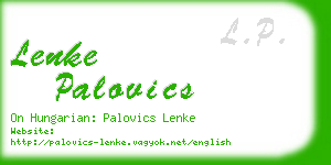lenke palovics business card